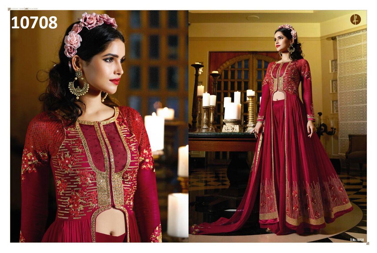 Aafreen Alina Nx By Leo Fashion Beautiful Suits Stylish Colorful Fancy Casual Wear & Ethnic Wear Royal Georgette Embroidery Dresses At Wholesale Price