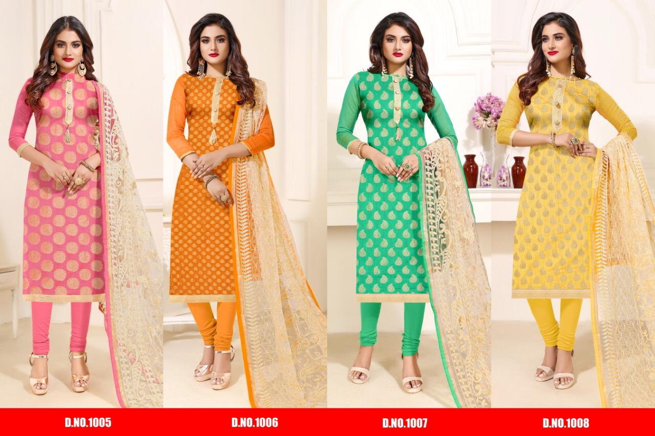 Aafreen By Assian Art 1001 To 1008 Series Indian Traditional Wear Collection Beautiful Stylish Fancy Colorful Party Wear & Occasional Wear Banarasi Jacquard Dresses At Wholesale Price