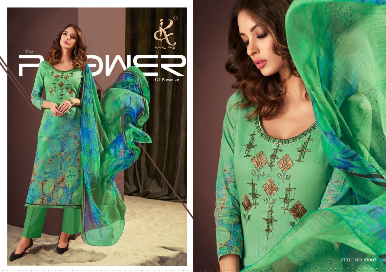 Aahana By Kapil Fab 53001 To 53010 Series Beautiful Suits Stylish Fancy Colorful Casual Wear & Ethnic Wear Collection Cotton Satin Print Embroidery Dresses At Wholesale Price