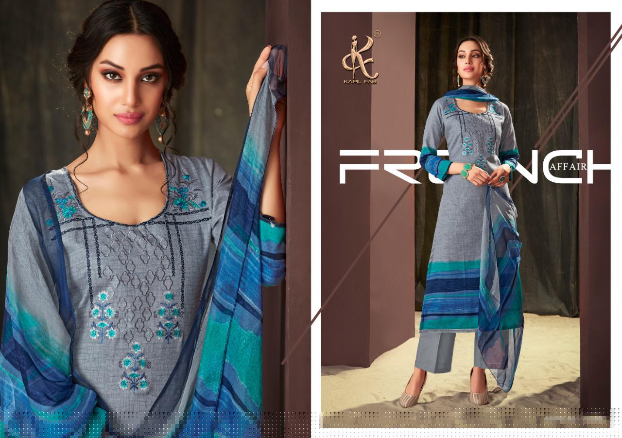 Aahana By Kapil Fab 53001 To 53010 Series Beautiful Suits Stylish Fancy Colorful Casual Wear & Ethnic Wear Collection Cotton Satin Print Embroidery Dresses At Wholesale Price
