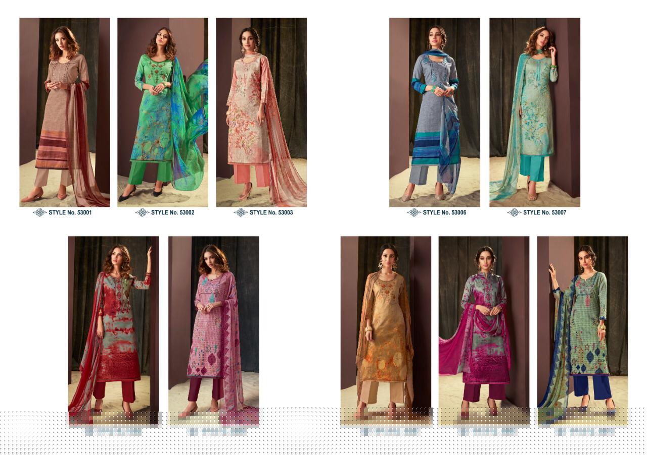 Aahana By Kapil Fab 53001 To 53010 Series Beautiful Suits Stylish Fancy Colorful Casual Wear & Ethnic Wear Collection Cotton Satin Print Embroidery Dresses At Wholesale Price