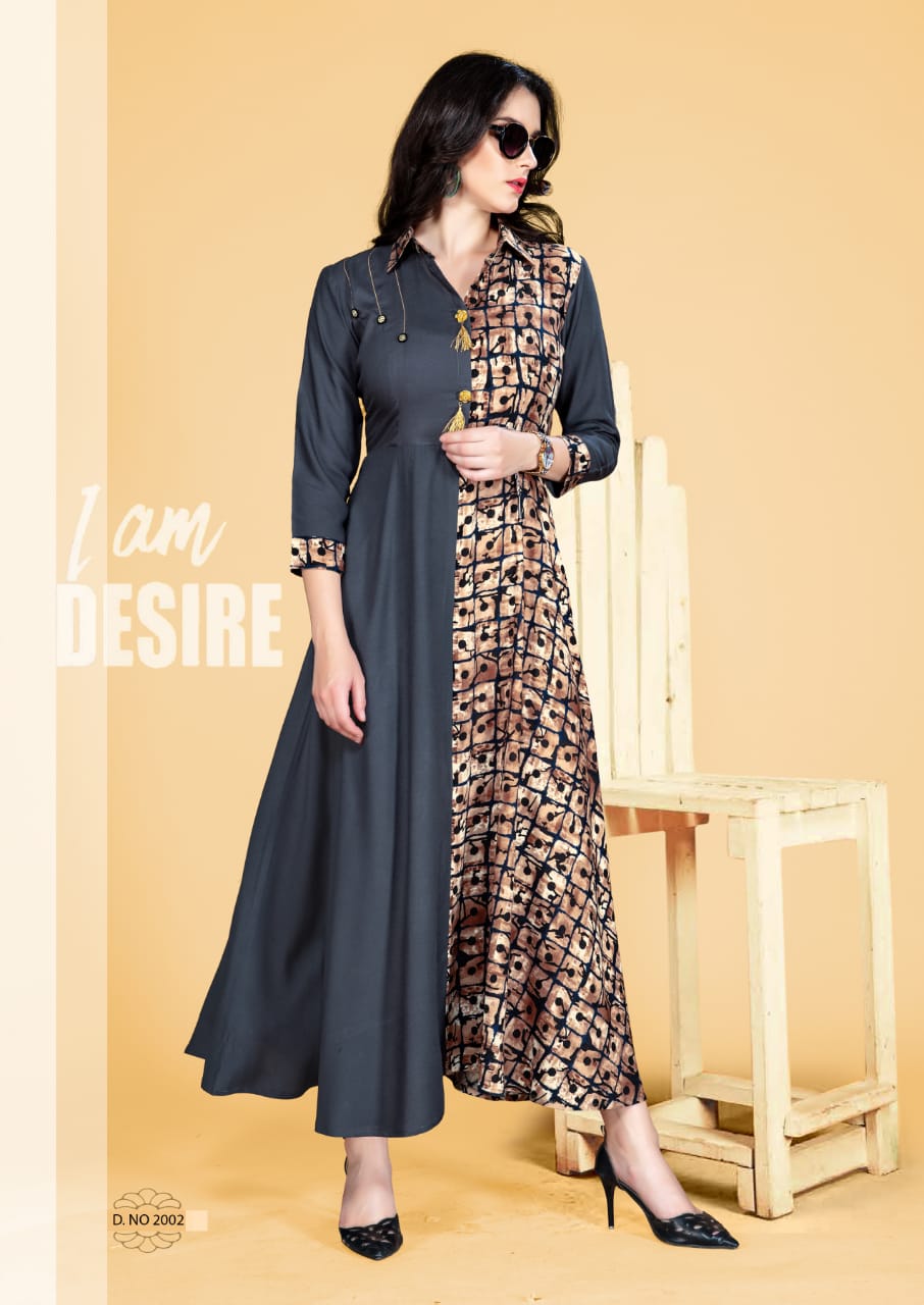 Aaina Vol-2 By Vasangi Designer 2001 To 2006 Series Beautiful Colorful Stylish Fancy Casual Wear & Ethnic Wear & Ready To Wear Rayon Printed Kurtis At Wholesale Price
