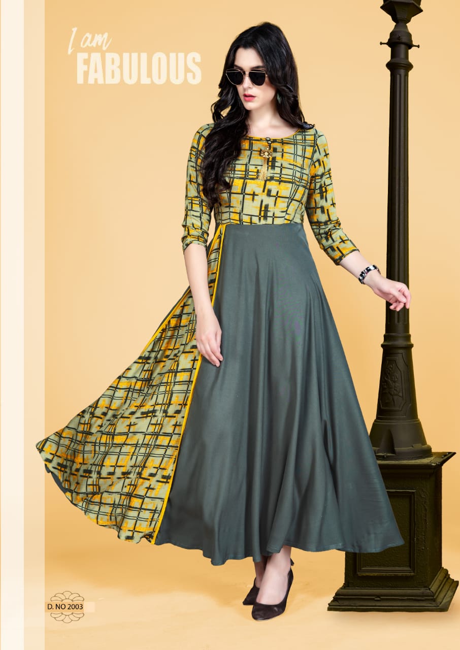 Aaina Vol-2 By Vasangi Designer 2001 To 2006 Series Beautiful Colorful Stylish Fancy Casual Wear & Ethnic Wear & Ready To Wear Rayon Printed Kurtis At Wholesale Price