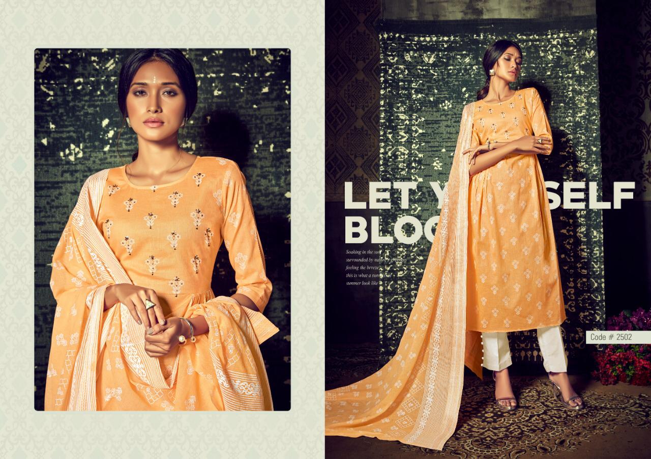 Aaisha Vol-25 By Ankit Textile 2501 To 2508 Series Beautiful Suits Stylish Colorful Fancy Casual Wear & Ethnic Wear Pure Camric Block Print With Hand Work Dresses At Wholesale Price
