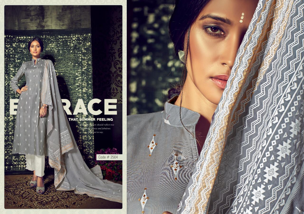 Aaisha Vol-25 By Ankit Textile 2501 To 2508 Series Beautiful Suits Stylish Colorful Fancy Casual Wear & Ethnic Wear Pure Camric Block Print With Hand Work Dresses At Wholesale Price