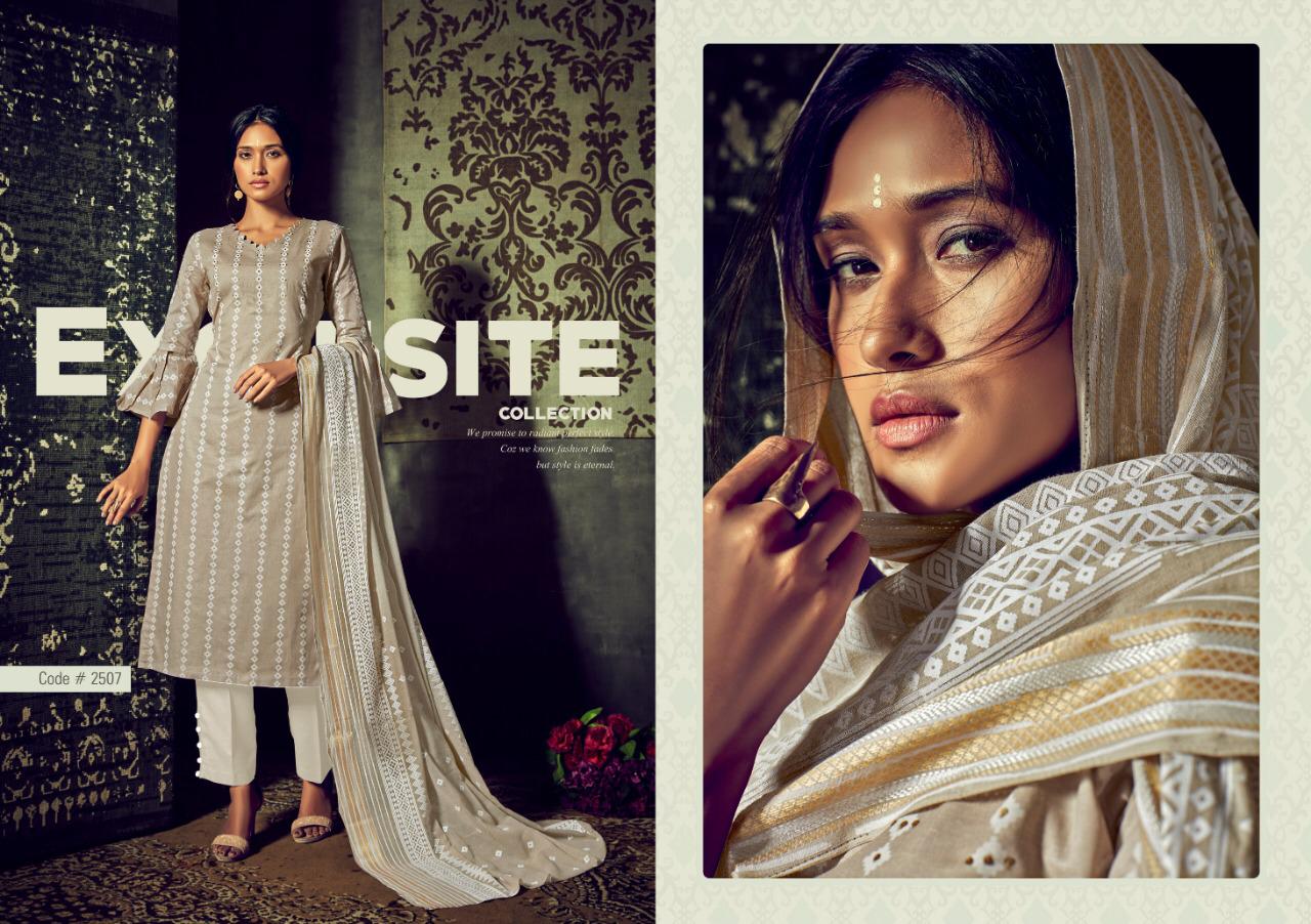 Aaisha Vol-25 By Ankit Textile 2501 To 2508 Series Beautiful Suits Stylish Colorful Fancy Casual Wear & Ethnic Wear Pure Camric Block Print With Hand Work Dresses At Wholesale Price
