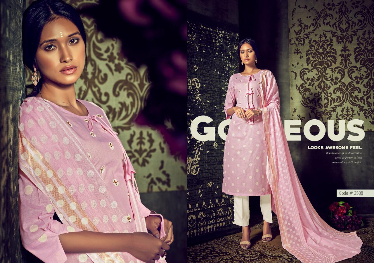 Aaisha Vol-25 By Ankit Textile 2501 To 2508 Series Beautiful Suits Stylish Colorful Fancy Casual Wear & Ethnic Wear Pure Camric Block Print With Hand Work Dresses At Wholesale Price