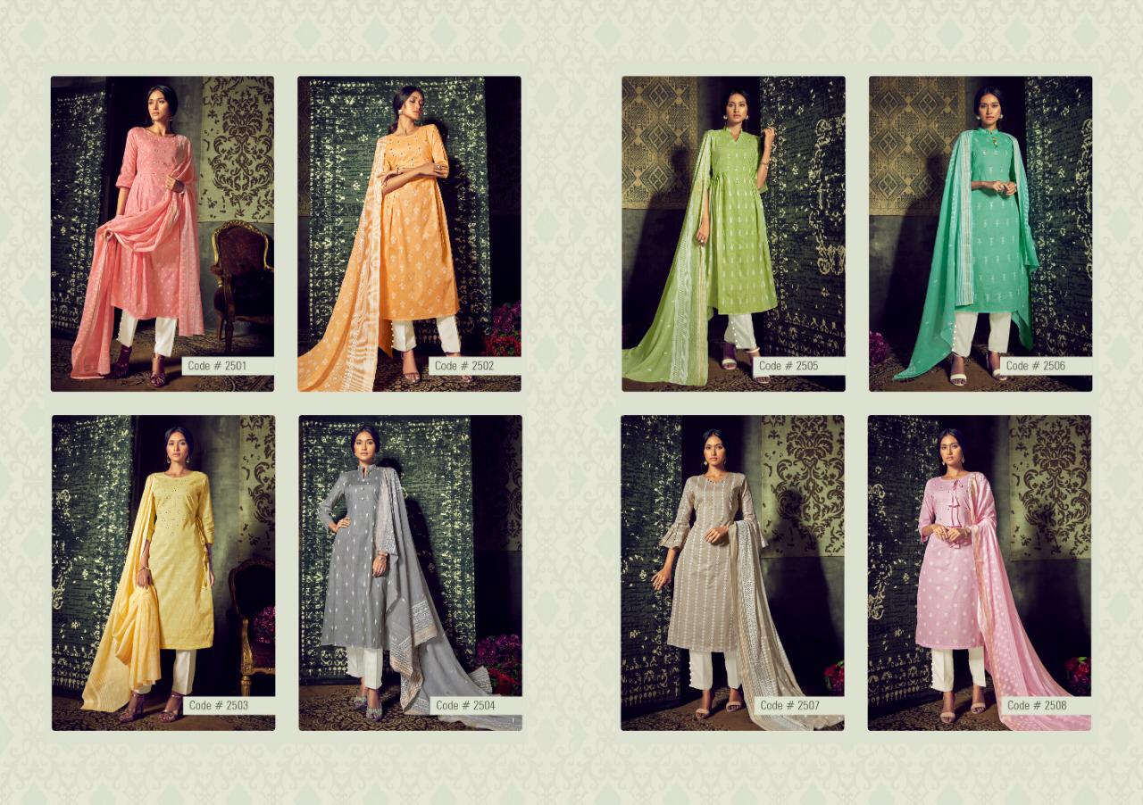 Aaisha Vol-25 By Ankit Textile 2501 To 2508 Series Beautiful Suits Stylish Colorful Fancy Casual Wear & Ethnic Wear Pure Camric Block Print With Hand Work Dresses At Wholesale Price