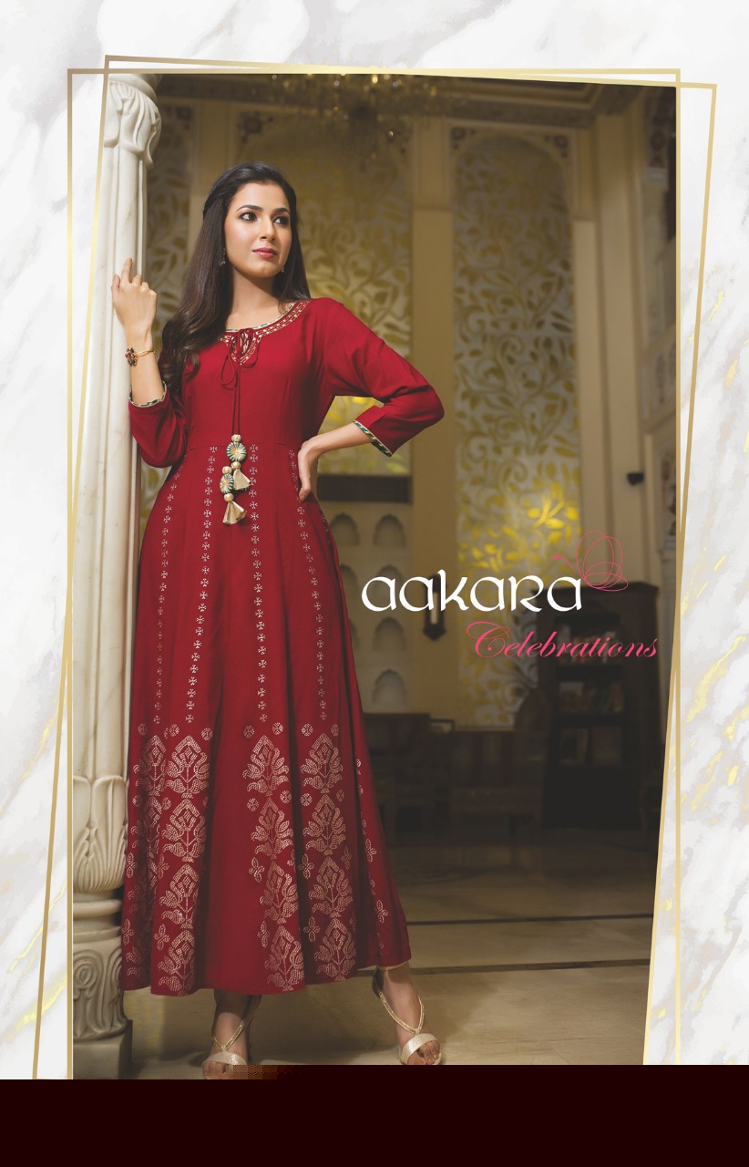 Aakara Celebration Vol-3 By Aakara 3001 To 3006 Series Beautiful Colorful Stylish Fancy Party Wear & Ethnic Wear & Ready To Wear Mill Dyed Rayon Gowns At Wholesale Price