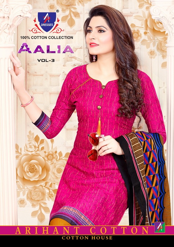 Aalia Vol-3 By Fashid Wholesale 3001 To 3010 Series Indian Traditional Wear Collection Beautiful Stylish Fancy Colorful Party Wear & Occasional Wear Cotton Printed Dress At Wholesale Price