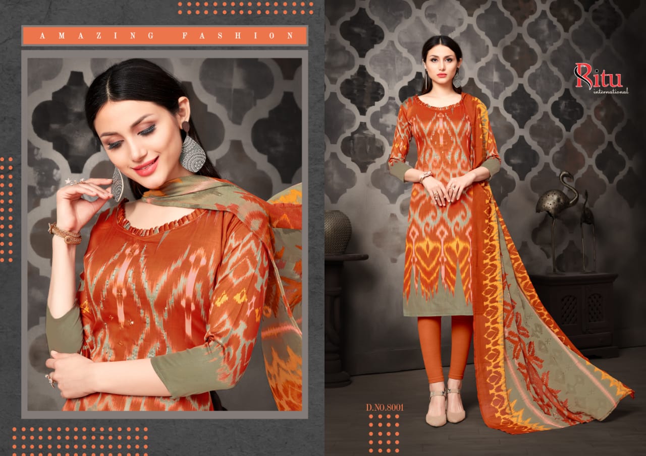 Aaliya Vol-4 By Ritu International 8001 To 8010 Series Indian Traditional Wear Collection Beautiful Stylish Fancy Colorful Party Wear & Occasional Wear Pure Jam Silk With Printed Dress At Wholesale Price