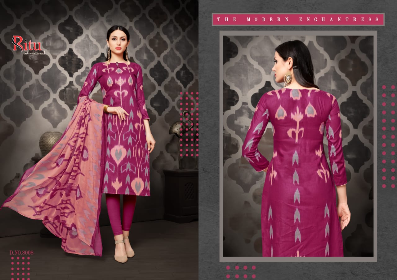 Aaliya Vol-4 By Ritu International 8001 To 8010 Series Indian Traditional Wear Collection Beautiful Stylish Fancy Colorful Party Wear & Occasional Wear Pure Jam Silk With Printed Dress At Wholesale Price