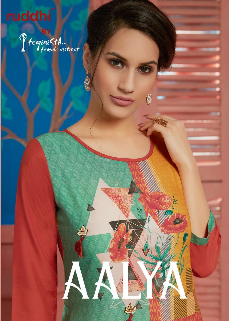 Aalya By Feminista 191 To 198 Series Beautiful Stylish Fancy Colorful Casual Wear & Ethnic Wear & Ready To Wear Muslin Kurtis At Wholesale Price