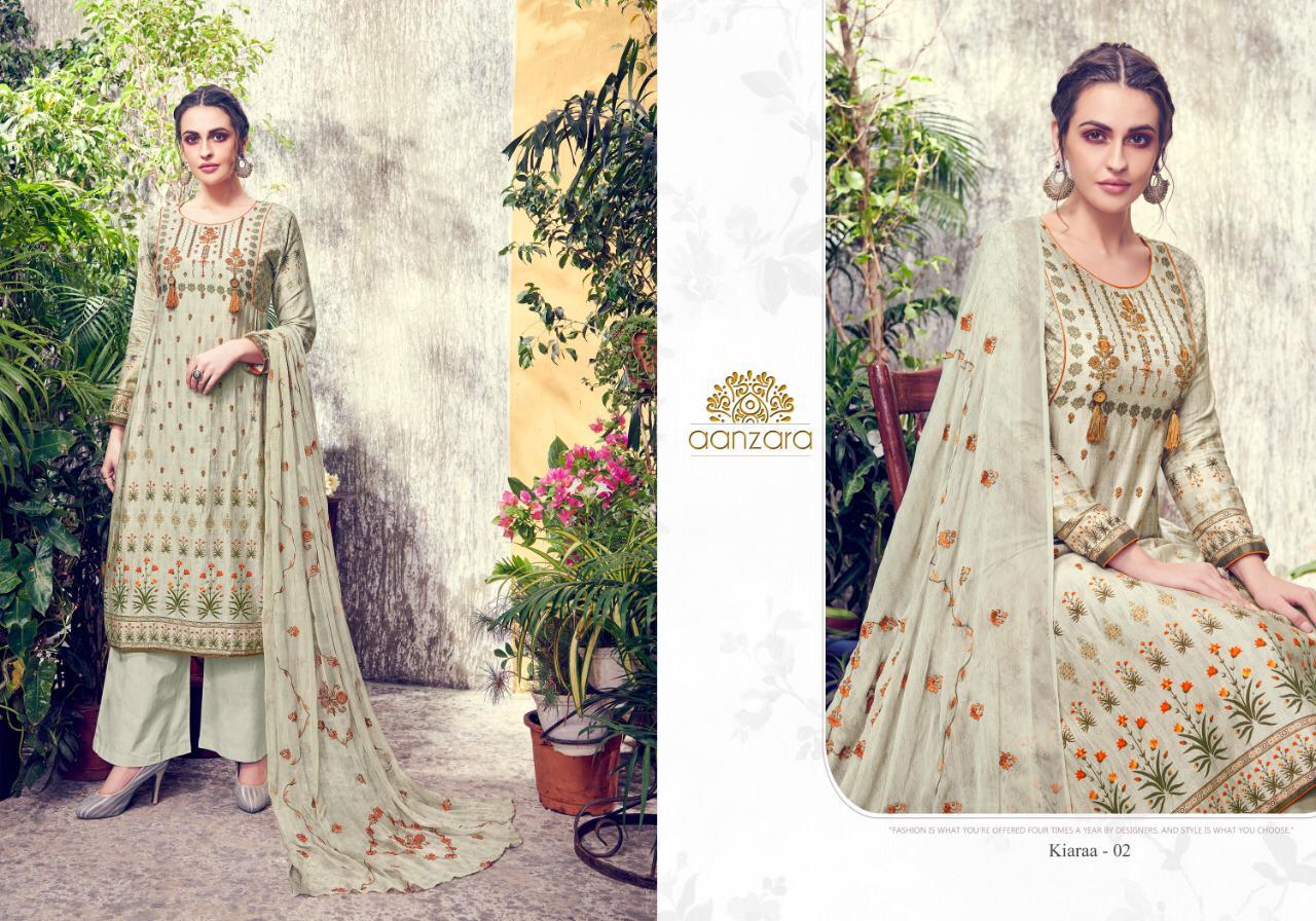 Aanzara By Acme Weaves 01 To 06 Series Indian Traditional Wear Collection Beautiful Stylish Fancy Colorful Party Wear & Occasional Wear Cotton Satin Embroidered Dress At Wholesale Price