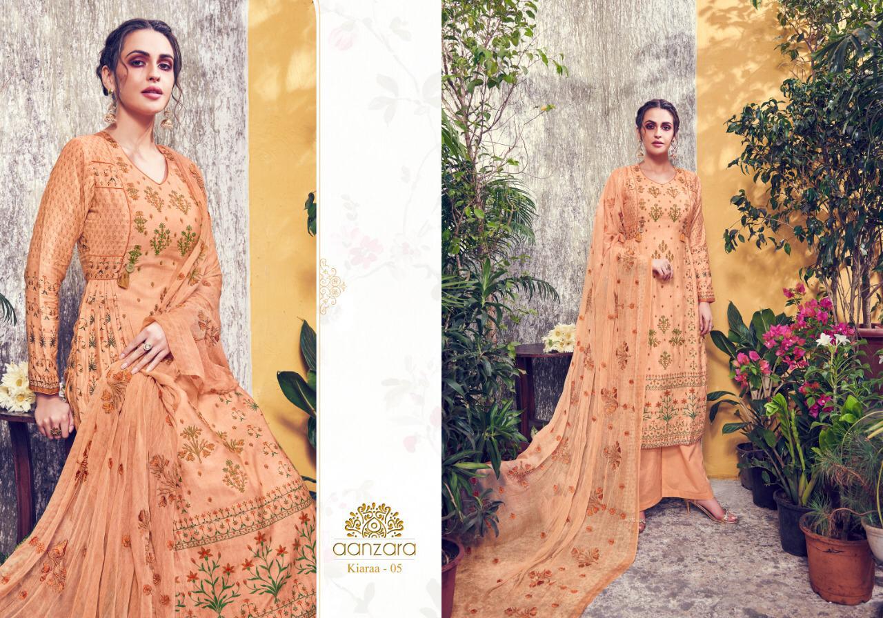 Aanzara By Acme Weaves 01 To 06 Series Indian Traditional Wear Collection Beautiful Stylish Fancy Colorful Party Wear & Occasional Wear Cotton Satin Embroidered Dress At Wholesale Price