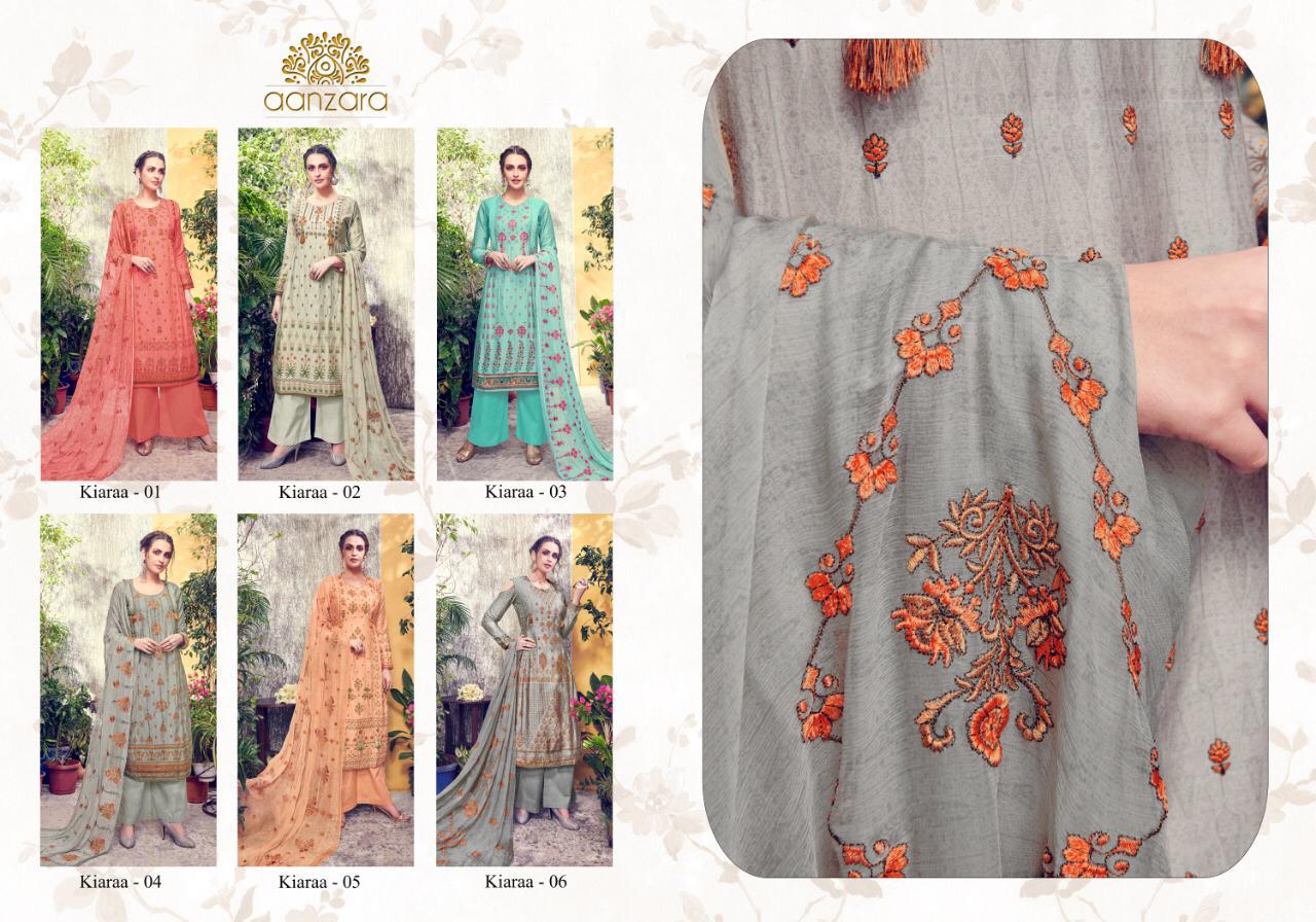 Aanzara By Acme Weaves 01 To 06 Series Indian Traditional Wear Collection Beautiful Stylish Fancy Colorful Party Wear & Occasional Wear Cotton Satin Embroidered Dress At Wholesale Price