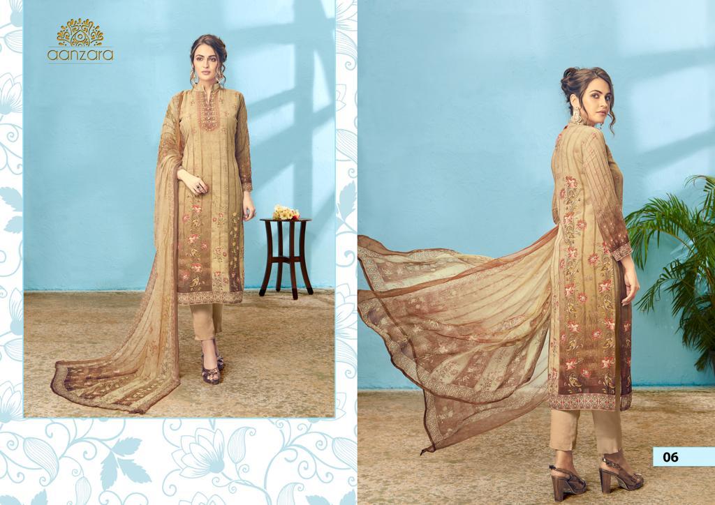 Aanzara Meher By Acme Weaves 01 To 06 Series Indian Traditional Wear Collection Beautiful Stylish Fancy Colorful Party Wear & Occasional Wear Georgette Embroidered Dress At Wholesale Price