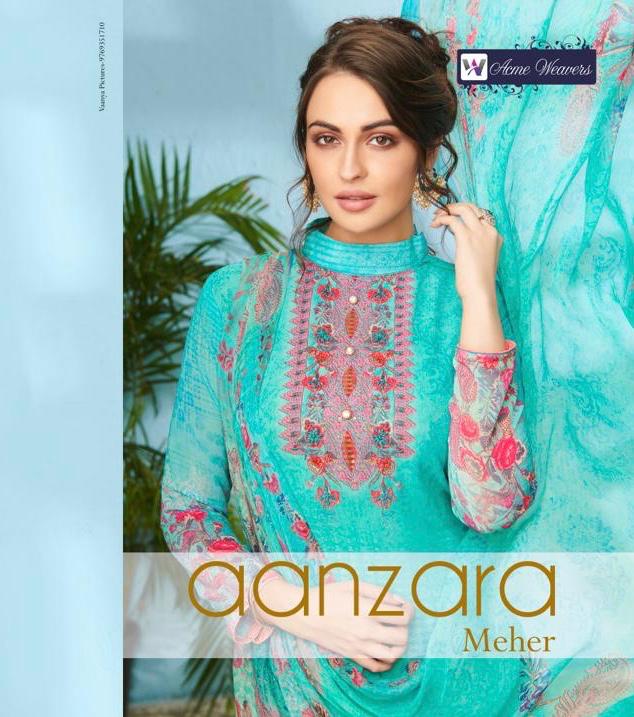 Aanzara Meher By Acme Weaves 01 To 06 Series Indian Traditional Wear Collection Beautiful Stylish Fancy Colorful Party Wear & Occasional Wear Georgette Embroidered Dress At Wholesale Price