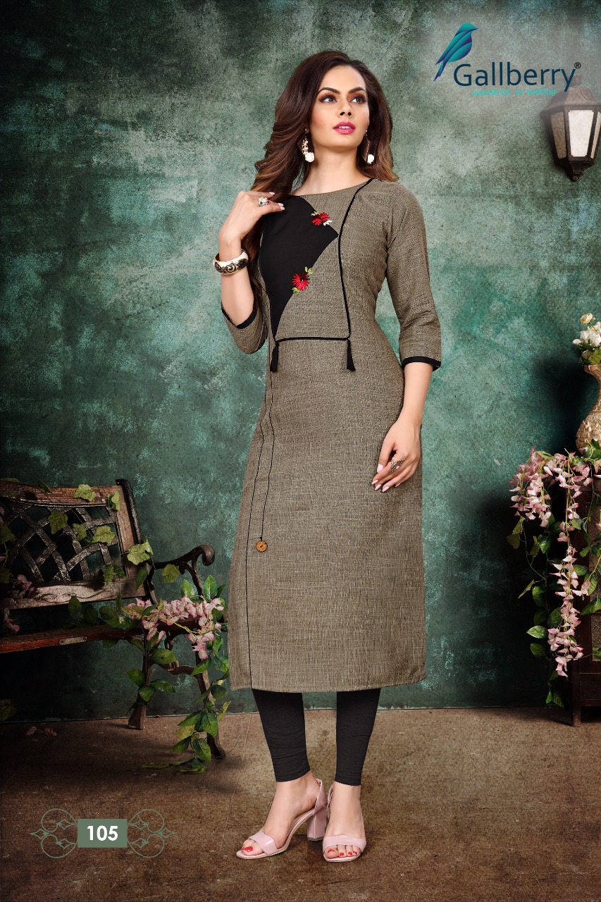Aarna By Gallberry 101 To 107 Series Beautiful Colorful Stylish Fancy Casual Wear & Ethnic Wear & Ready To Wear Rayon Two Tone Handworked Kurtis At Wholesale Price