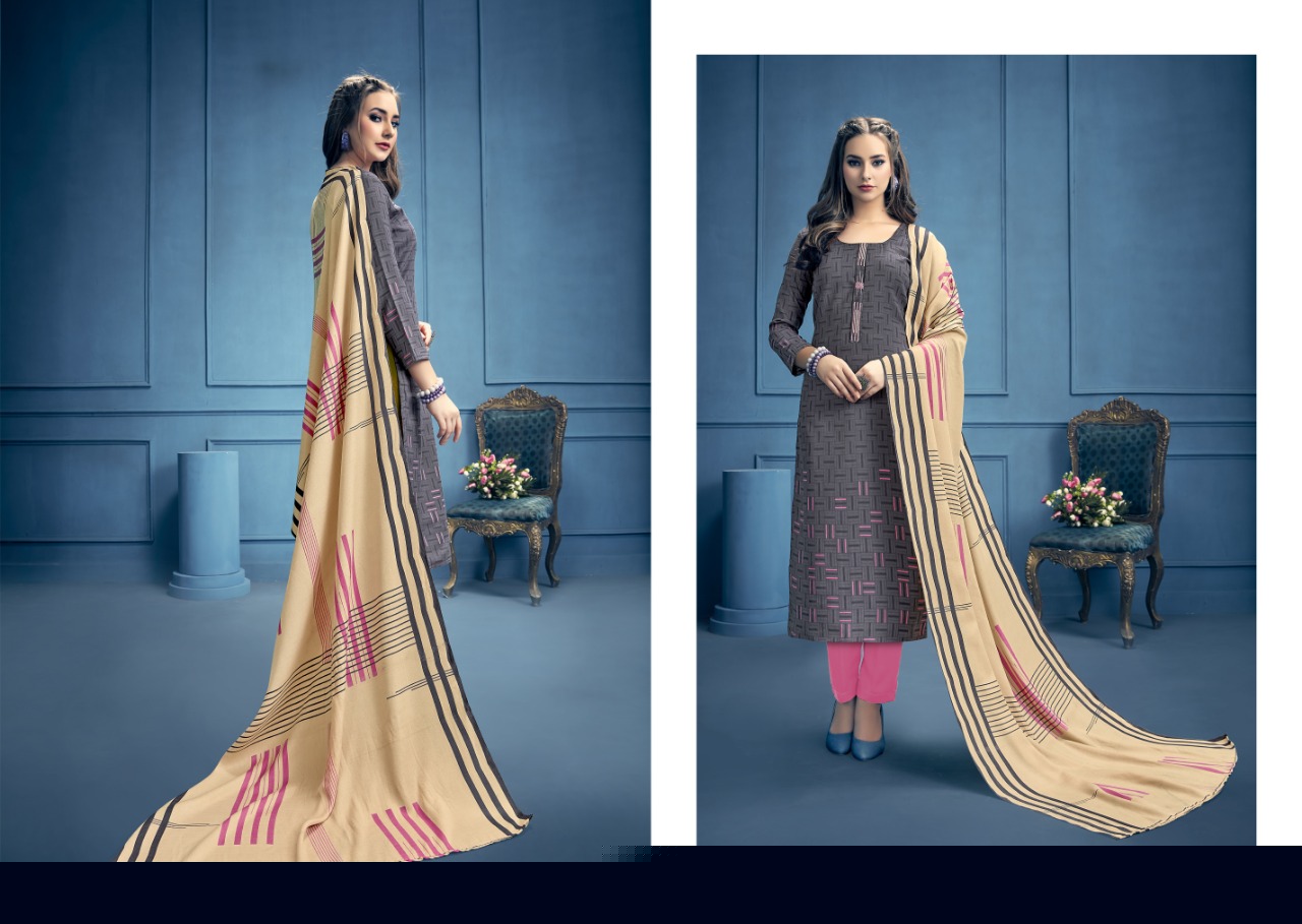 Aarohi By Kalyan Prints 1113 To 1121 Series Beautiful Winter Collection Suits Stylish Fancy Colorful Casual Wear & Ethnic Wear Pure Pashmina Printed Dresses At Wholesale Price