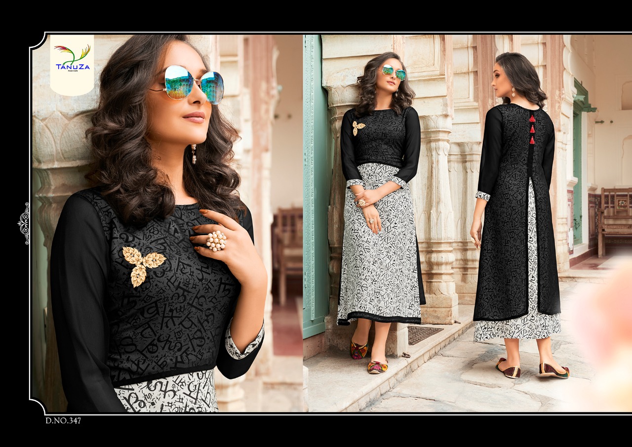 Aarvi By Tanuza Fashion 342 To 352 Series Beautiful Colorful Stylish Fancy Casual Wear & Ethnic Wear & Ready To Wear Heavy Rayon Printed Kurtis At Wholesale Price