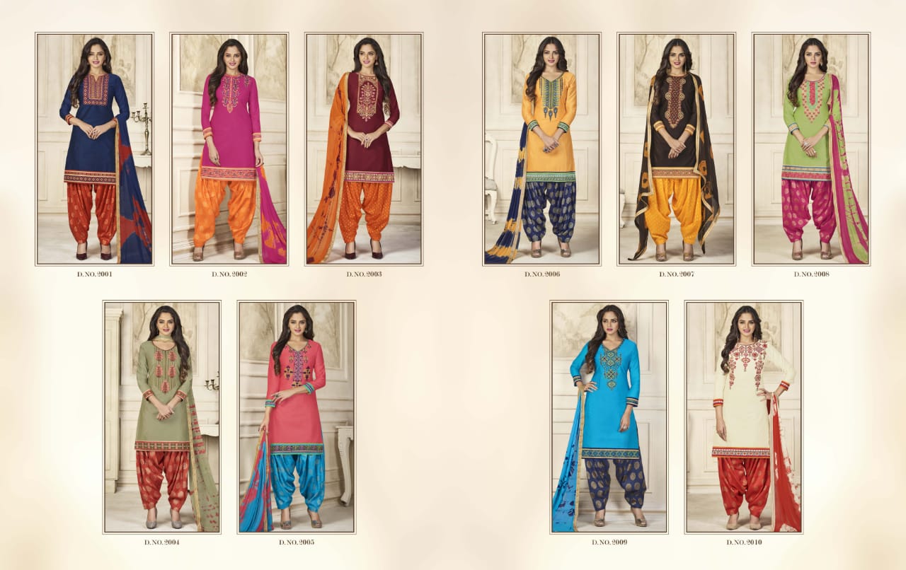 Aarya By Jinesh Nx 2001 To 2010 Series Beautiful Patiyala Suits Designer Colorful Stylish Fancy Colorful Party Wear & Ethnic Wear Glace Cotton Dresses At Wholesale Price