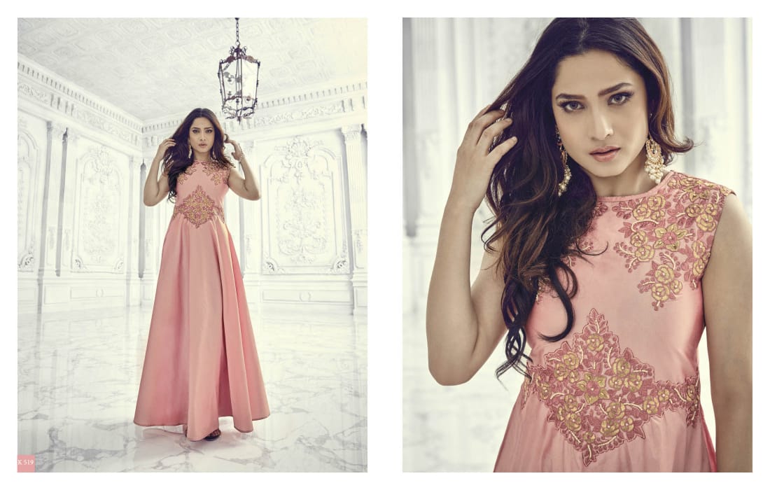 Aashi Vol-4 By Eternal 515 To 522 Series Designer Beautiful Stylish Fancy Colorful Party Wear & Ethnic Wear Premium Silk Slub Satin Embroidered Kurtis At Wholesale Price