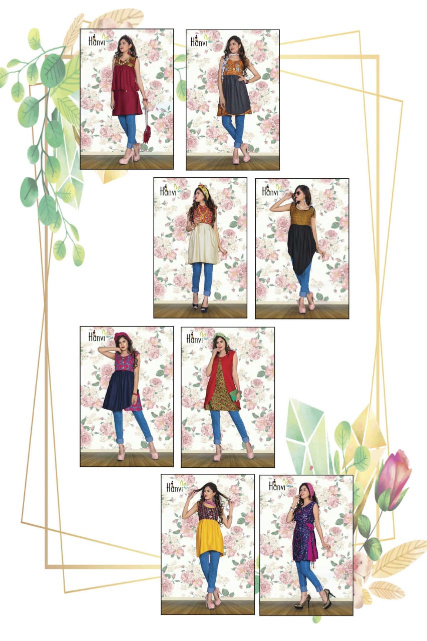 Aashi By Hanvi 01 To 08 Series Beautiful Colorful Stylish Fancy Casual Wear & Ethnic Wear & Ready To Wear Rayon Kurtis At Wholesale Price