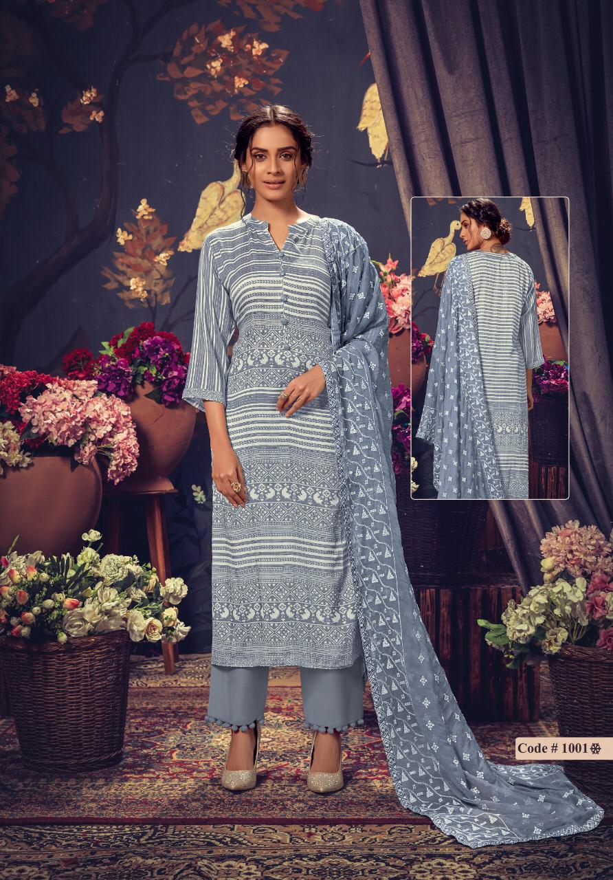 Aasin By Sanjh 1001 To 1007 Series Beautiful Suits Stylish Colorful Fancy Casual Wear & Ethnic Wear Viscose Bemberg Fine Cotton Silk Printed Dresses At Wholesale Price