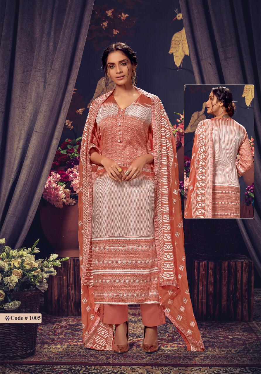 Aasin By Sanjh 1001 To 1007 Series Beautiful Suits Stylish Colorful Fancy Casual Wear & Ethnic Wear Viscose Bemberg Fine Cotton Silk Printed Dresses At Wholesale Price