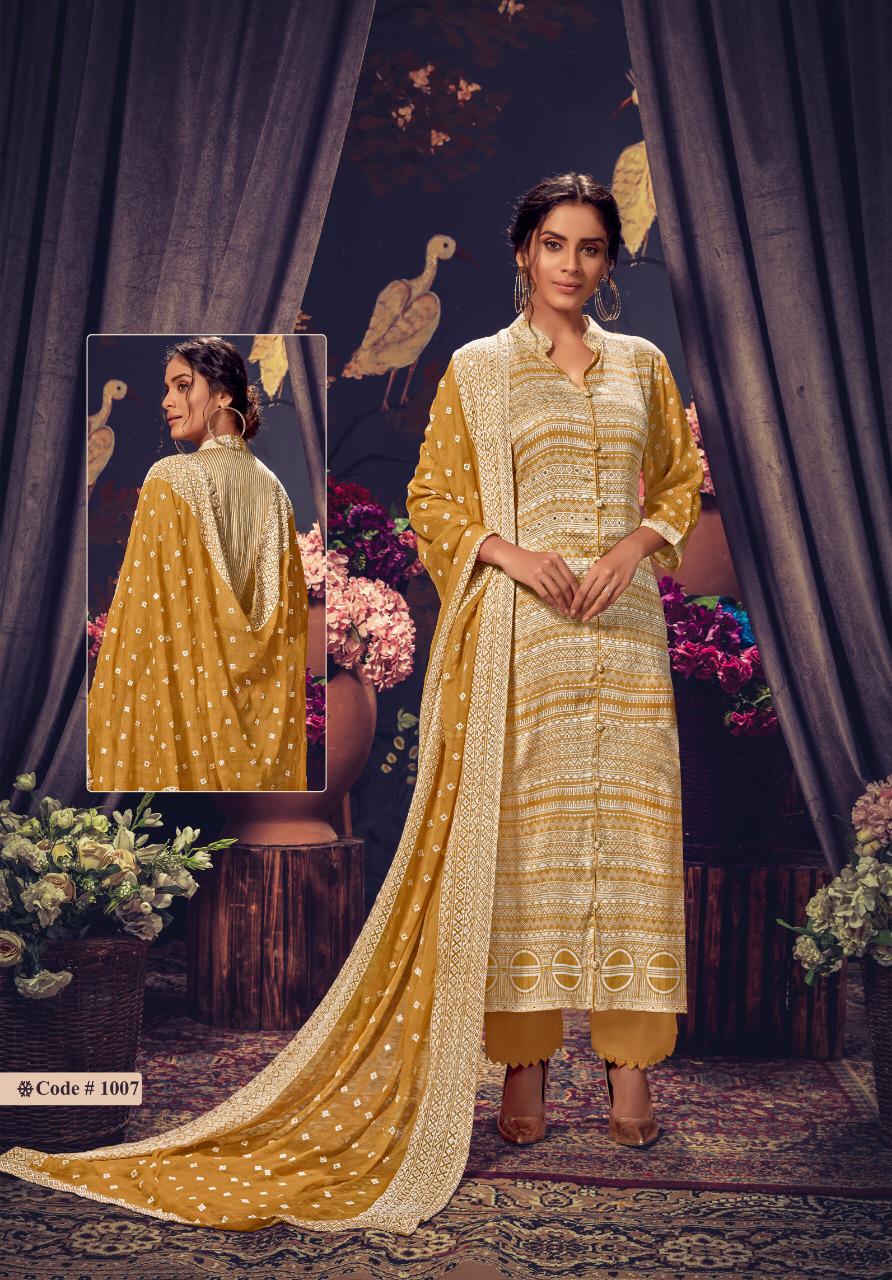Aasin By Sanjh 1001 To 1007 Series Beautiful Suits Stylish Colorful Fancy Casual Wear & Ethnic Wear Viscose Bemberg Fine Cotton Silk Printed Dresses At Wholesale Price