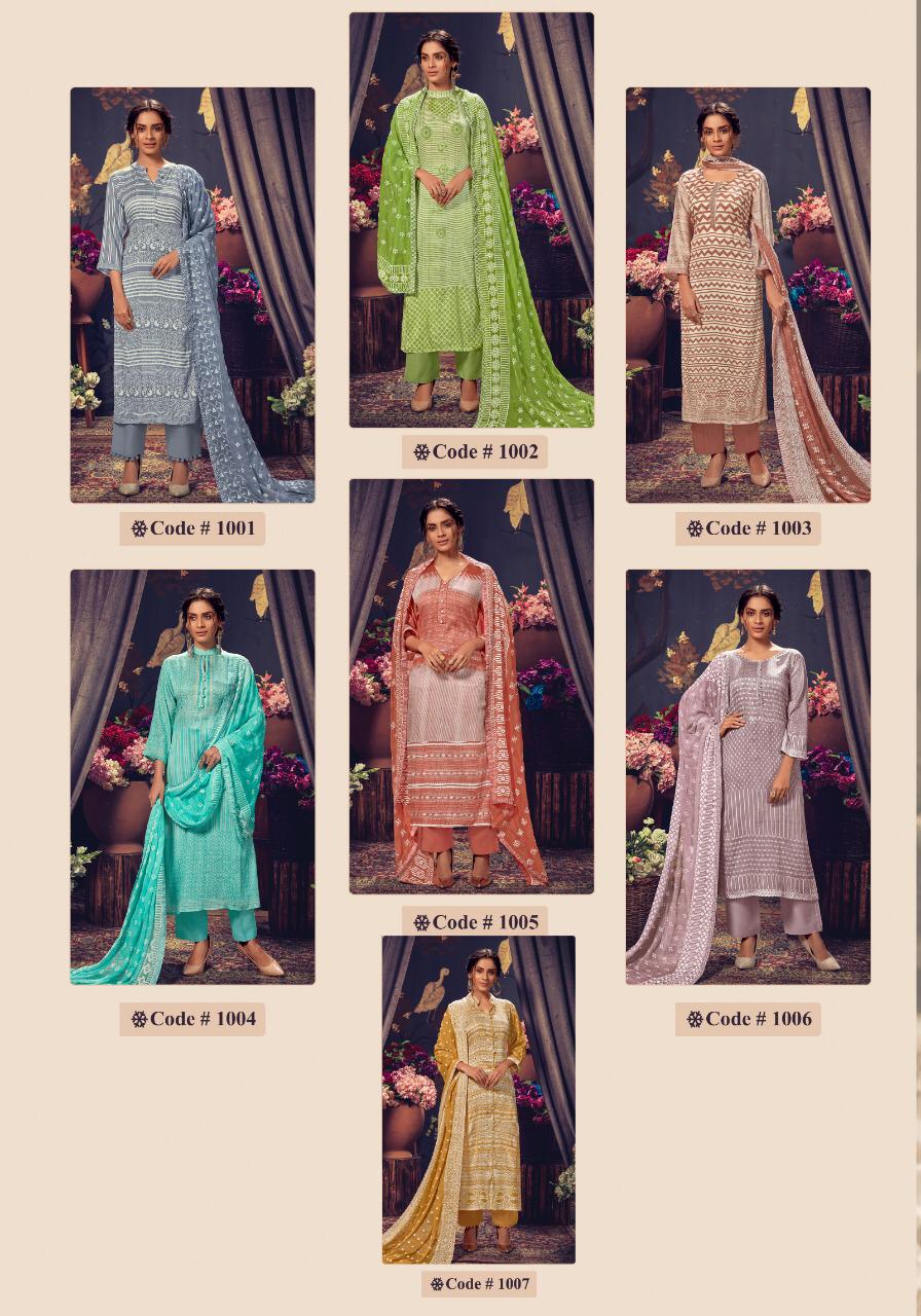 Aasin By Sanjh 1001 To 1007 Series Beautiful Suits Stylish Colorful Fancy Casual Wear & Ethnic Wear Viscose Bemberg Fine Cotton Silk Printed Dresses At Wholesale Price