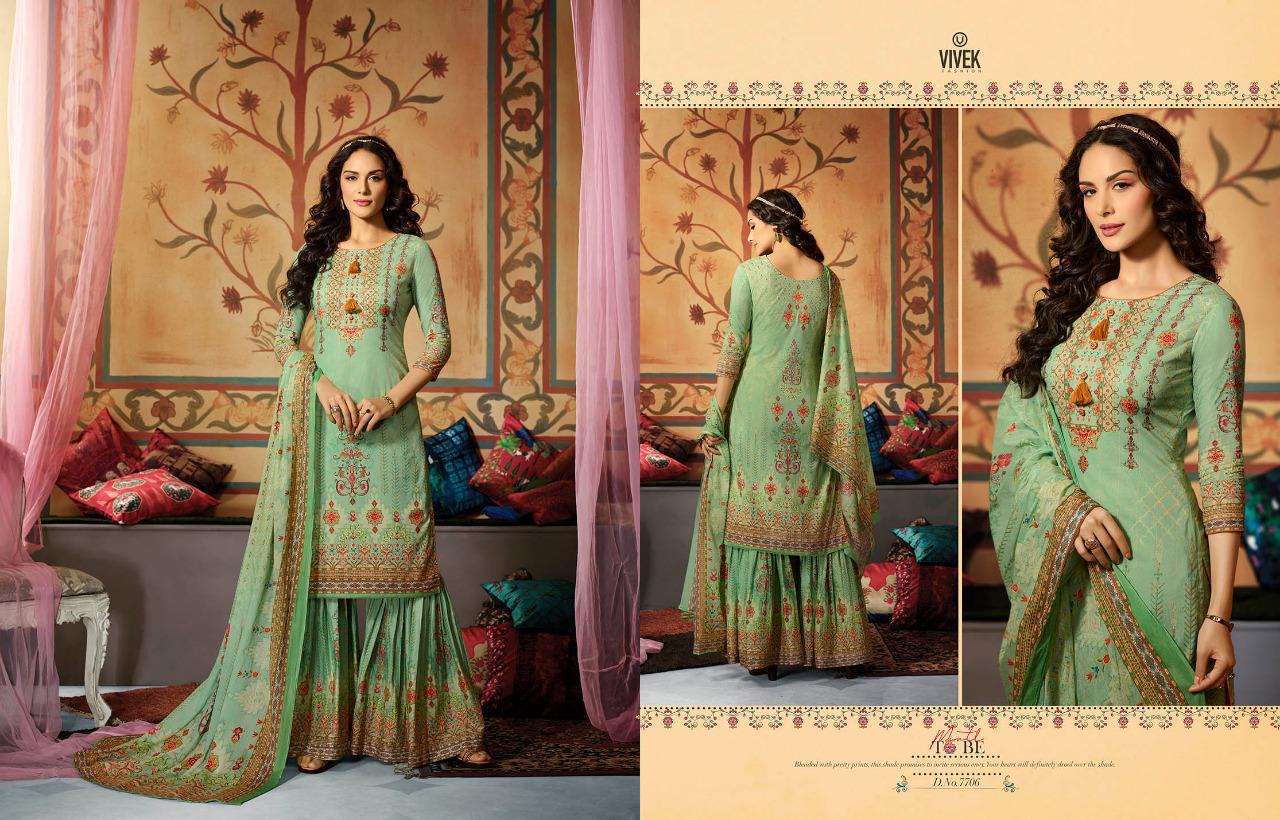 Aasma By Vivek Fashion 7701 To 7708 Series Beautiful Suits Stylish Fancy Colorful Casual Wear & Ethnic Wear Collection Cotton Cambric Digital Printed Embroidered Dresses At Wholesale Price