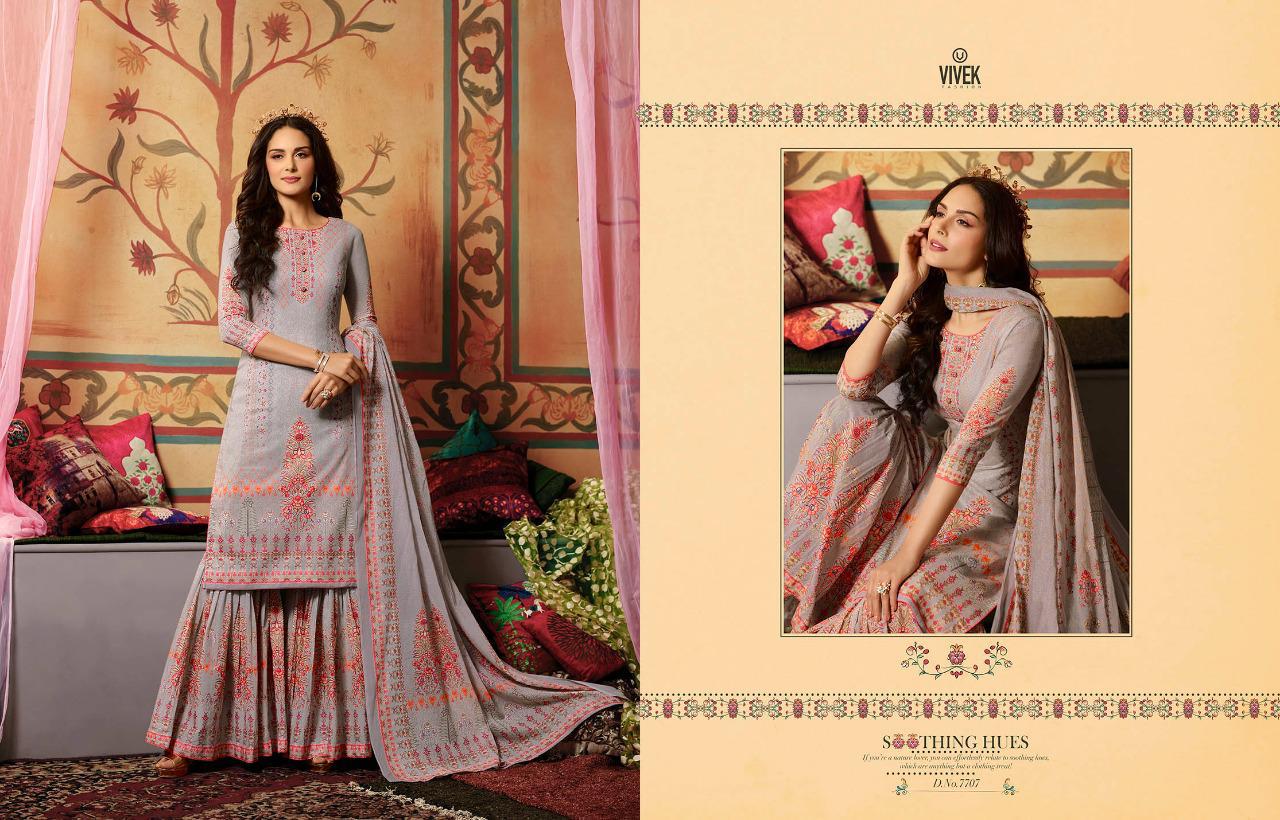 Aasma By Vivek Fashion 7701 To 7708 Series Beautiful Suits Stylish Fancy Colorful Casual Wear & Ethnic Wear Collection Cotton Cambric Digital Printed Embroidered Dresses At Wholesale Price
