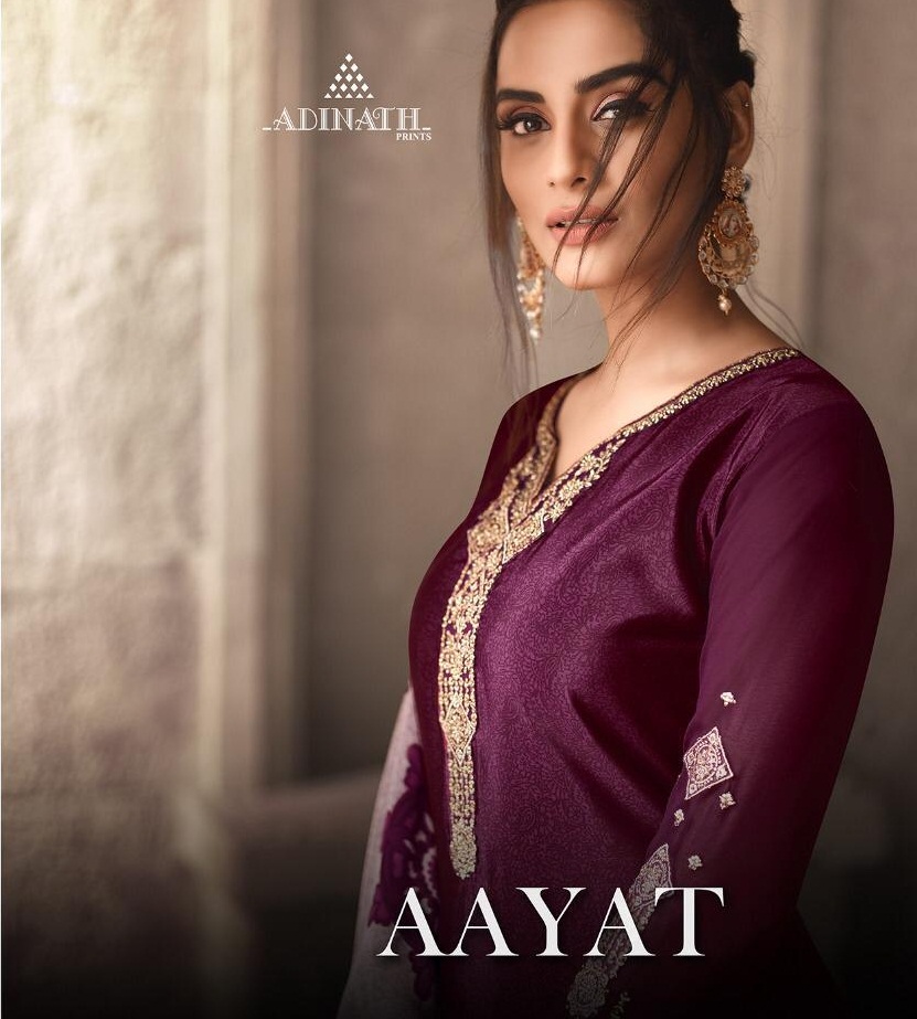 Aayat By Adinath Prints  34001 To 34008 Series Beautiful Suits Colorful Stylish Fancy Colorful Casual Wear & Ethnic Wear Pure Heavy Crape Print With Embroidery  Dresses At Wholesale Price