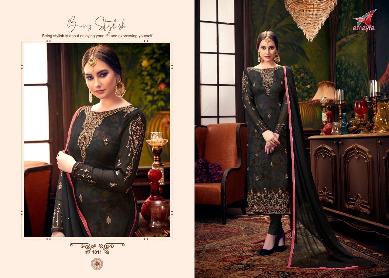 Aayesha Vol-2 By Amayra Fashion 1009 To 1016 Series Designer Sharara Suits Beautiful Stylish Fancy Colorful Party Wear & Ethnic Wear Georgette Embroidered Dresses At Wholesale Price