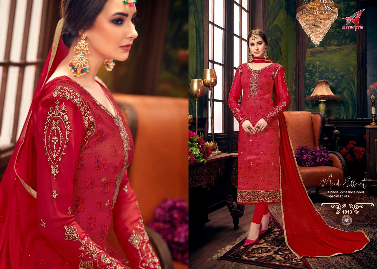 Aayesha Vol-2 By Amayra Fashion 1009 To 1016 Series Designer Sharara Suits Beautiful Stylish Fancy Colorful Party Wear & Ethnic Wear Georgette Embroidered Dresses At Wholesale Price