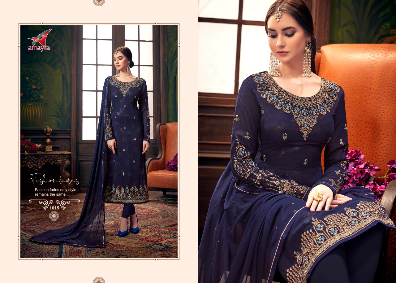 Aayesha Vol-2 By Amayra Fashion 1009 To 1016 Series Designer Sharara Suits Beautiful Stylish Fancy Colorful Party Wear & Ethnic Wear Georgette Embroidered Dresses At Wholesale Price