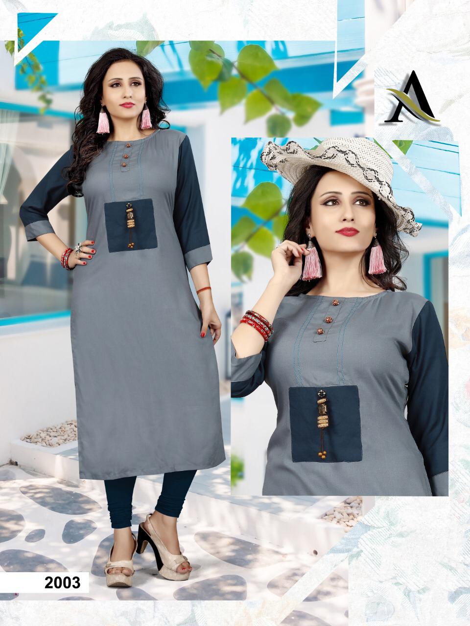 Aayna Vol-2 By Aayna 2001 To 2005 Series Beautiful Colorful Stylish Fancy Casual Wear & Ethnic Wear & Ready To Wear Rayon Kurtis At Wholesale Price