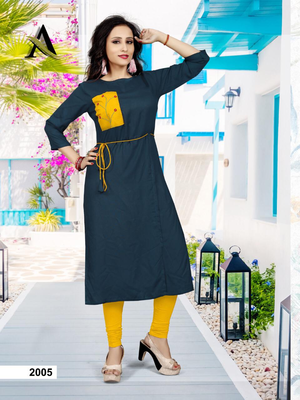 Aayna Vol-2 By Aayna 2001 To 2005 Series Beautiful Colorful Stylish Fancy Casual Wear & Ethnic Wear & Ready To Wear Rayon Kurtis At Wholesale Price
