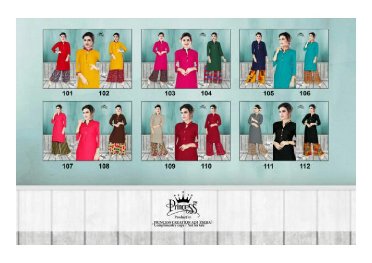 Aayna By Princess 101 To 112 Series Stylish Fancy Beautiful Colorful Casual Wear & Ethnic Wear Heavy Rayon Printed Kurtis At Wholesale Price