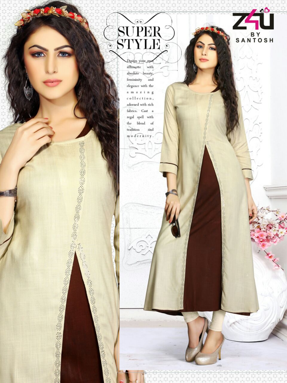 Abhusan By Z4u 1001 To 1010 Series Beautiful Stylish Fancy Designer Colorful Party Wear & Ethnic Wear Collection Rayon Slub Kurtis At Wholesale Price