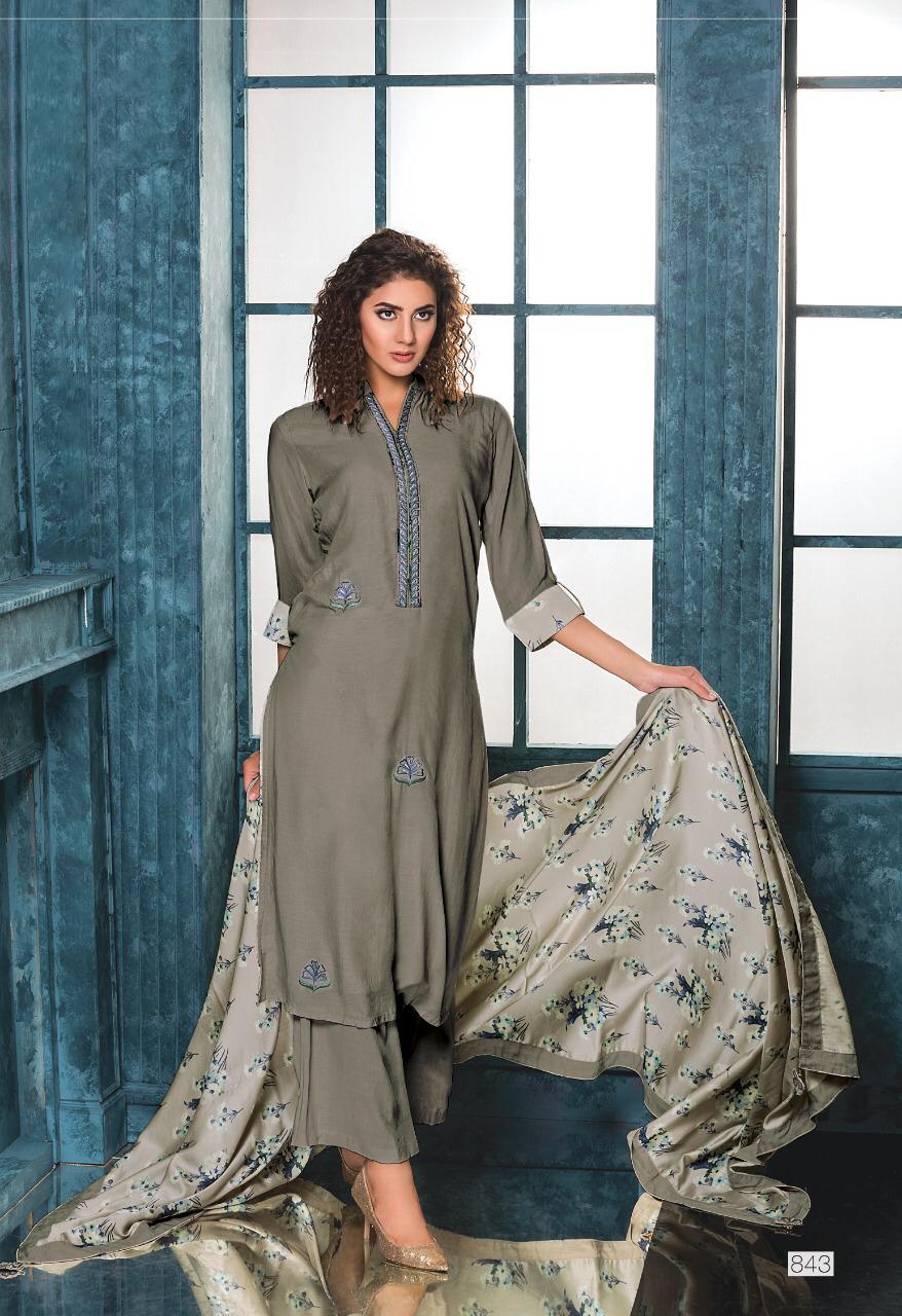Anubhuti By Sri 840 To 846 Series Beautiful Stylish Colorful Fancy Party Wear & Ethnic Wear Pure Viscose Muslin Dresses At Wholesale Price