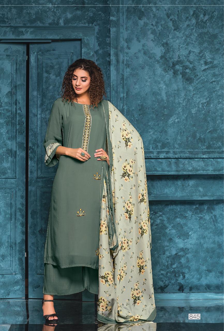 Anubhuti By Sri 840 To 846 Series Beautiful Stylish Colorful Fancy Party Wear & Ethnic Wear Pure Viscose Muslin Dresses At Wholesale Price