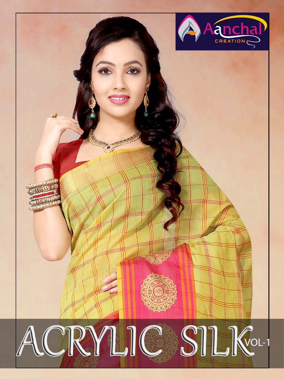 Acrylic Silk Vol-1 By Aanchal Saree 101 To 109 Series Indian Designer Traditional Wear Collection Beautiful Stylish Fancy Colorful Party Wear & Occasional Wear Acrylic Cotton Printed Sarees At Wholesale Price