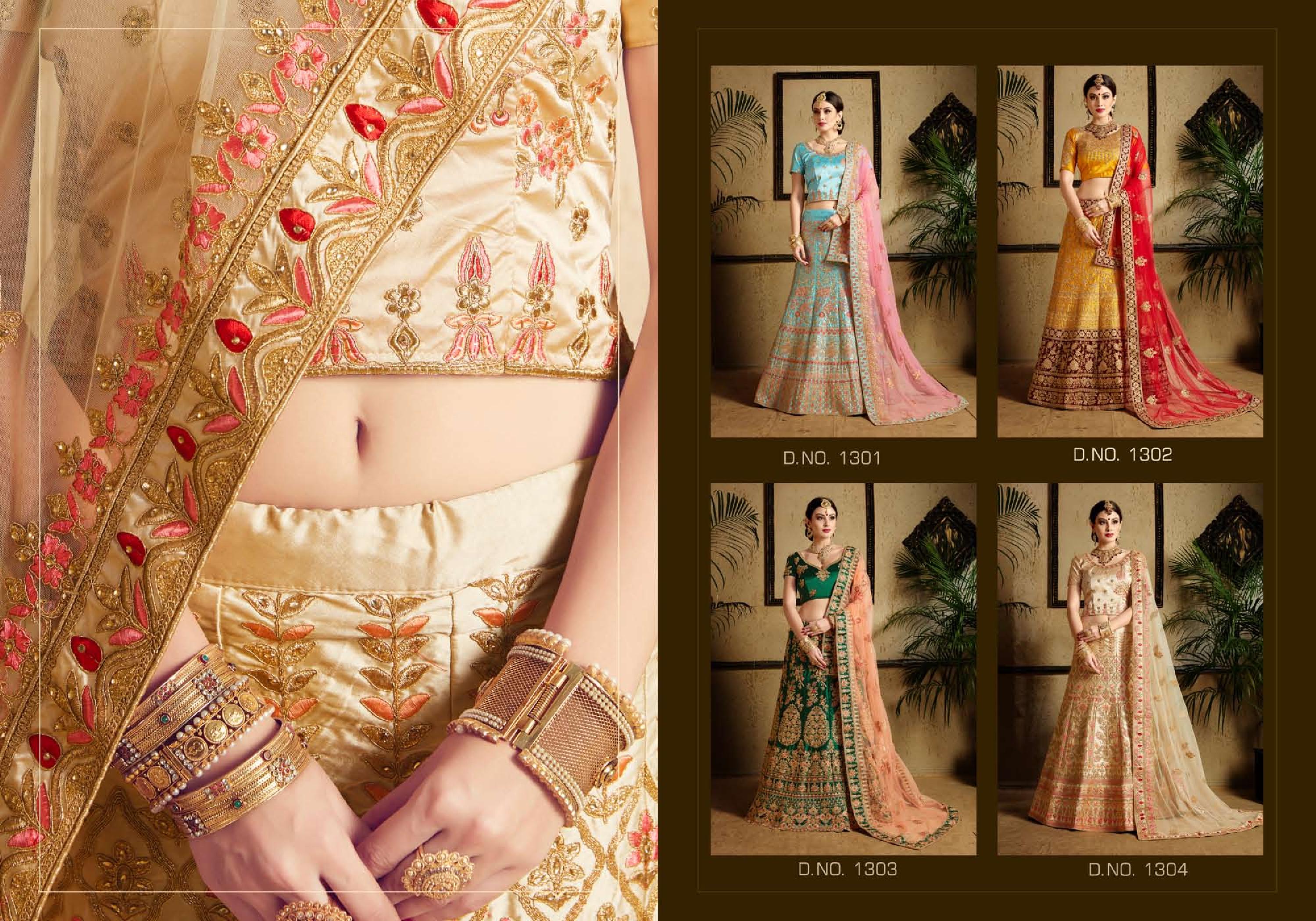 Ad Zara By Zikkra 1301 To 1304 Series Designer Wedding Collection Beautiful Stylish Fancy Colorful Party Wear & Occasional Wear Soft Net Embroidered Lehengas At Wholesale Price