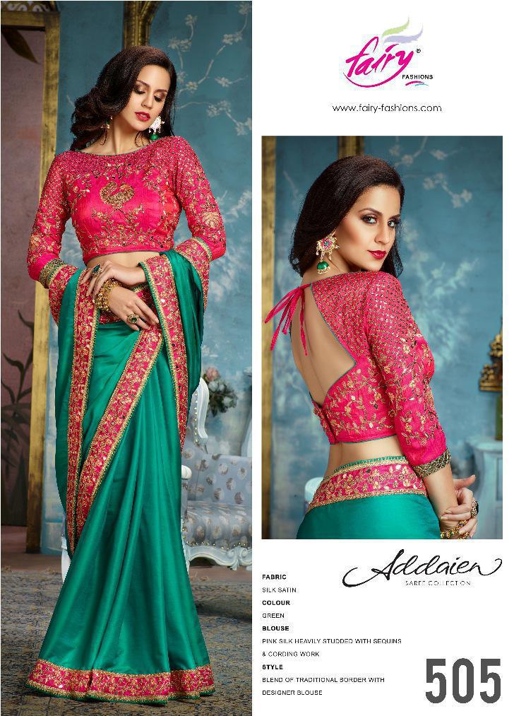 Addaien 501 Series By Fairy Fashion 501 To 520 Series Indian Traditional Wear Collection Beautiful Stylish Fancy Colorful Party Wear & Occasional Wear Fancy Silk Sarees At Wholesale Price