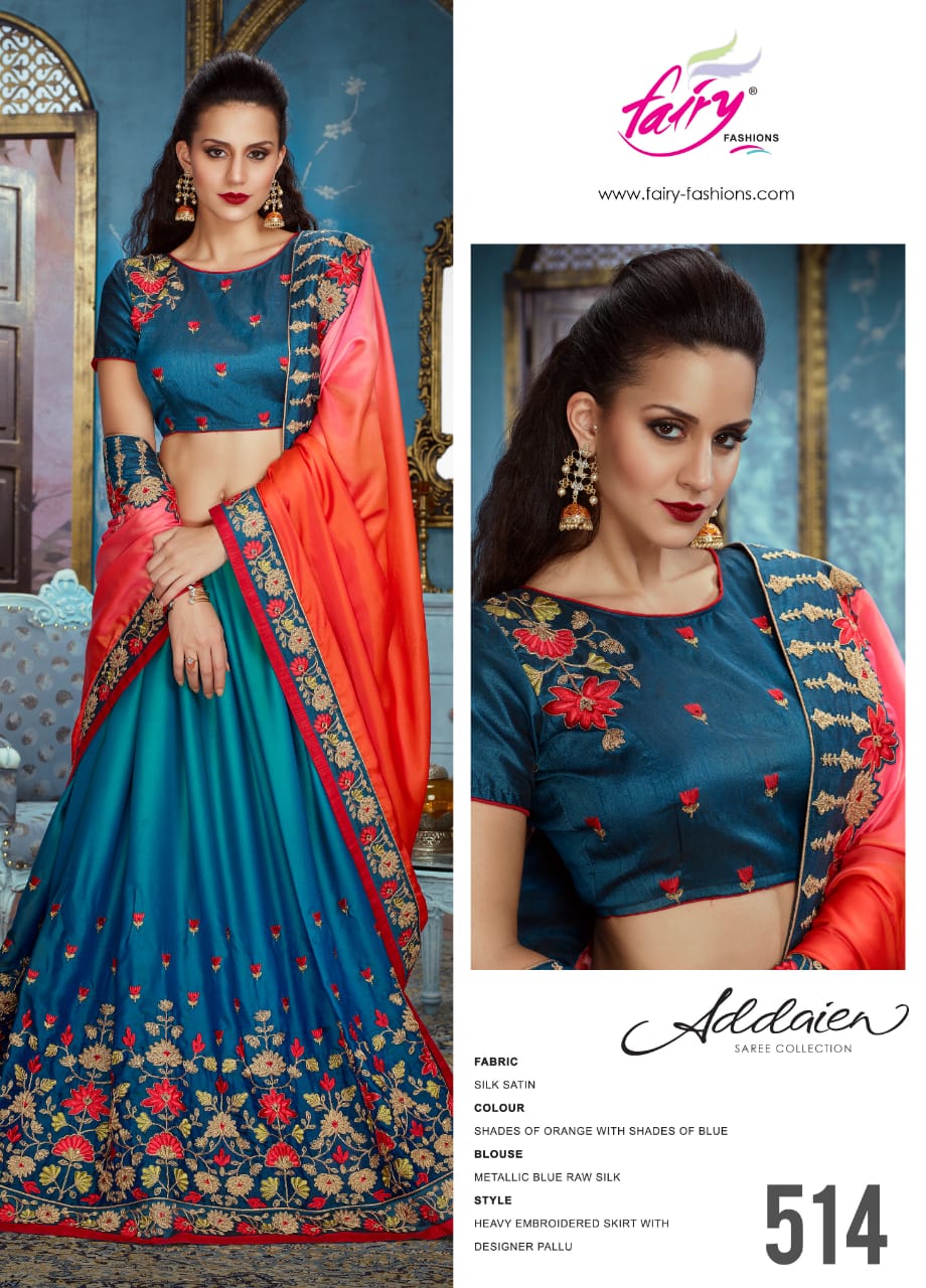 Addaien 501 Series By Fairy Fashion 501 To 520 Series Indian Traditional Wear Collection Beautiful Stylish Fancy Colorful Party Wear & Occasional Wear Fancy Silk Sarees At Wholesale Price