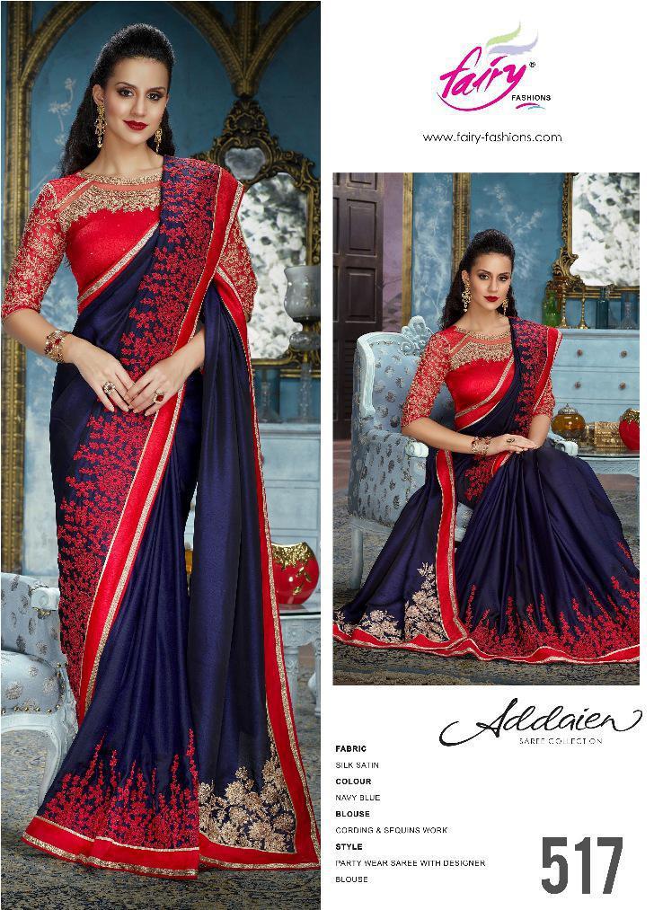 Addaien 501 Series By Fairy Fashion 501 To 520 Series Indian Traditional Wear Collection Beautiful Stylish Fancy Colorful Party Wear & Occasional Wear Fancy Silk Sarees At Wholesale Price