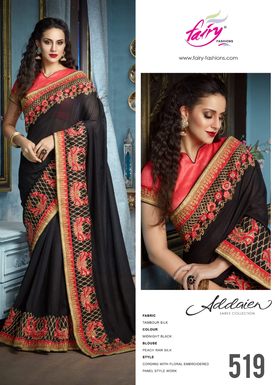 Addaien 501 Series By Fairy Fashion 501 To 520 Series Indian Traditional Wear Collection Beautiful Stylish Fancy Colorful Party Wear & Occasional Wear Fancy Silk Sarees At Wholesale Price